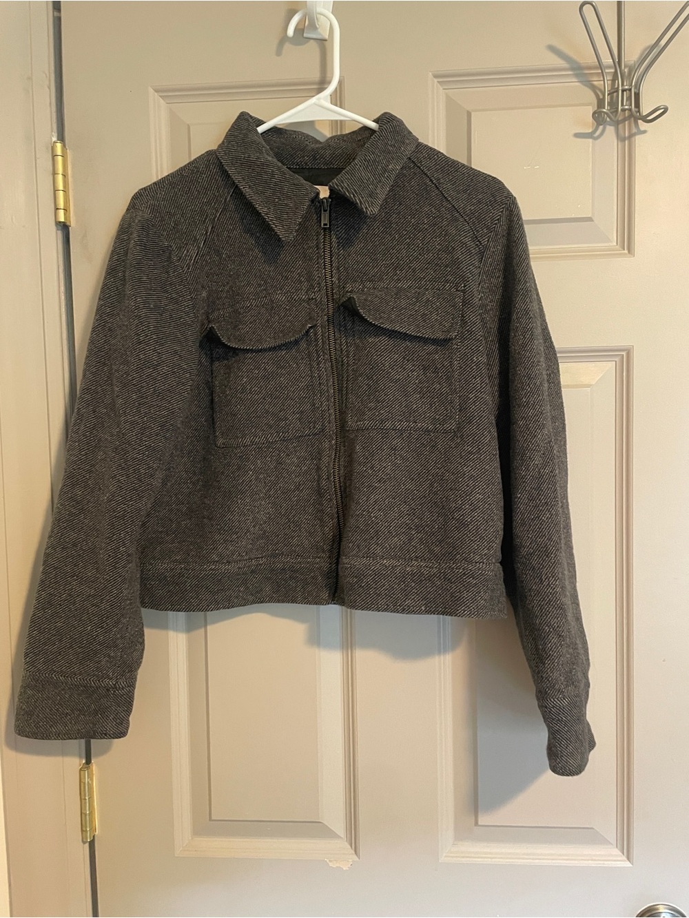 Lucky Brand Gray Herringbone Jacket